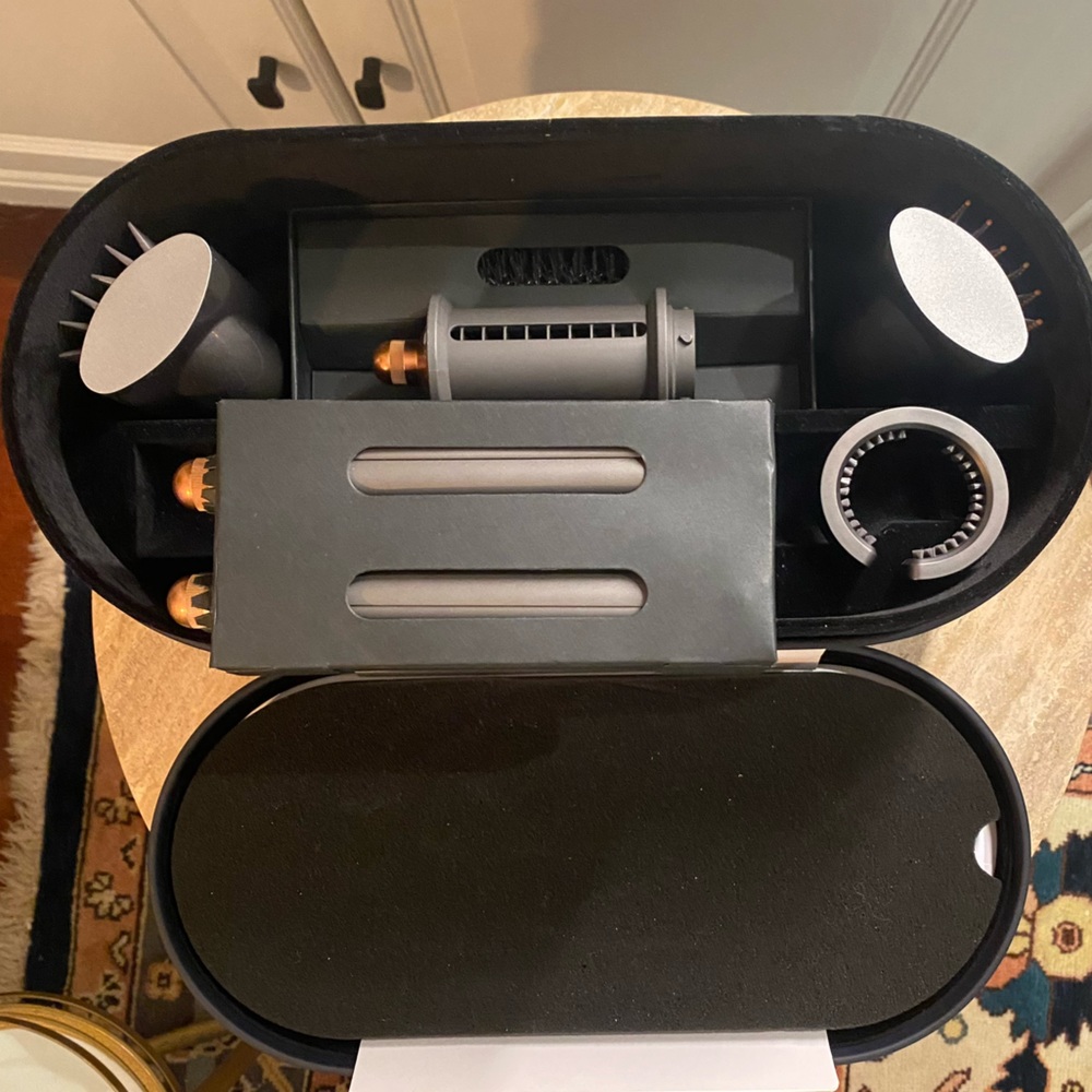 NEW Dyson Airwrap Second Gen Attachments (Long) & Case - Nickel/Copper